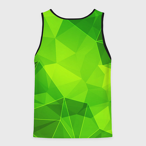 Мужская майка без рукавов Valorant green poly / 3D-Черный – фото 2