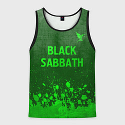 Майка-безрукавка мужская Black Sabbath - green gradient посередине, цвет: 3D-черный