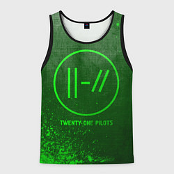 Мужская майка без рукавов Twenty One Pilots - green gradient