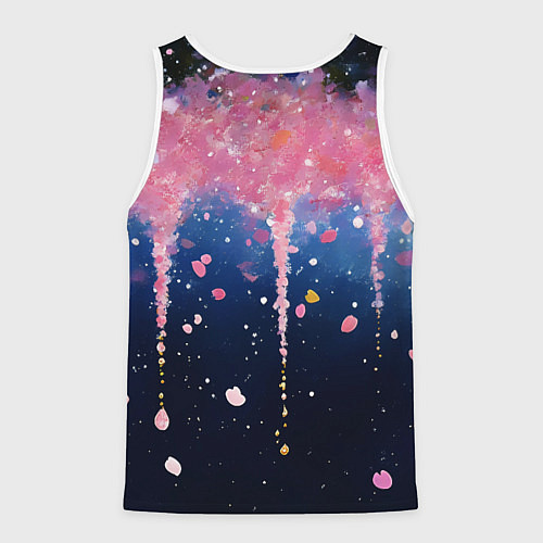 Мужская майка без рукавов Розово-синяя текстура / 3D-Белый – фото 2