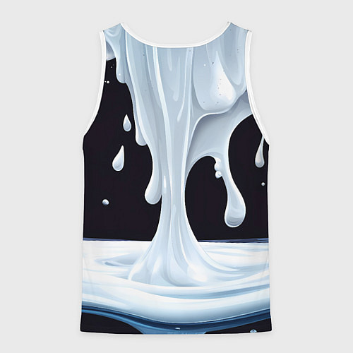 Мужская майка без рукавов Молочная текстура / 3D-Белый – фото 2