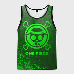 Мужская майка без рукавов One Piece - green gradient