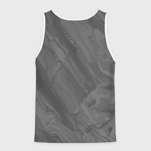 Мужская майка без рукавов Серая текстура каменная мрамор / 3D-Белый – фото 2