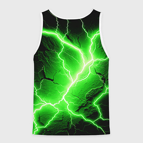 Мужская майка без рукавов Color green black / 3D-Белый – фото 2