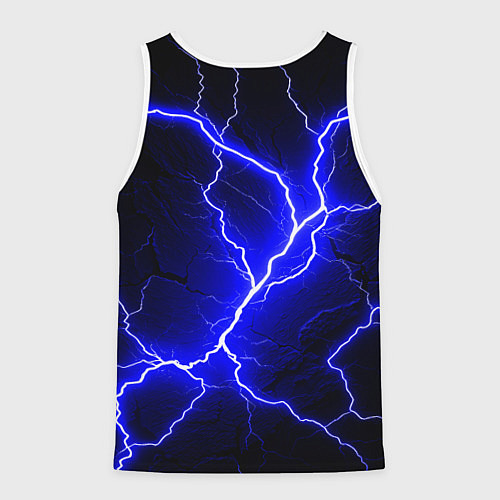 Мужская майка без рукавов Color blue black / 3D-Белый – фото 2