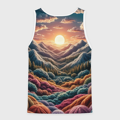 Мужская майка без рукавов Родина в сердце / 3D-Белый – фото 2