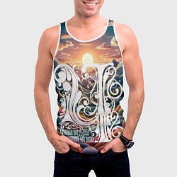 Майка-безрукавка мужская Родина в сердце, цвет: 3D-белый — фото 2