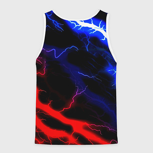 Мужская майка без рукавов Monster energy молнии неон / 3D-Белый – фото 2