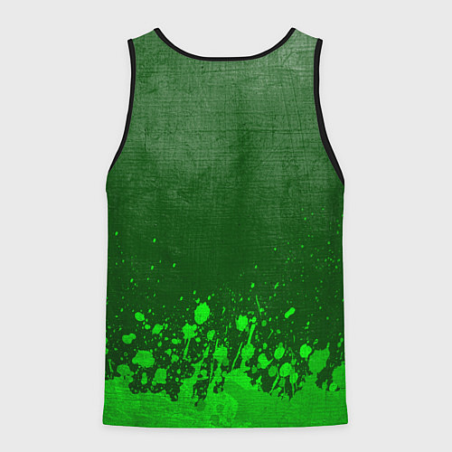 Мужская майка без рукавов Hunter x Hunter - green gradient посередине / 3D-Черный – фото 2