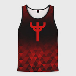 Майка-безрукавка мужская Judas Priest red poly, цвет: 3D-черный