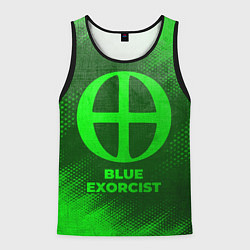 Майка-безрукавка мужская Blue Exorcist - green gradient, цвет: 3D-черный