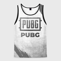 Майка-безрукавка мужская PUBG - white gradient, цвет: 3D-черный