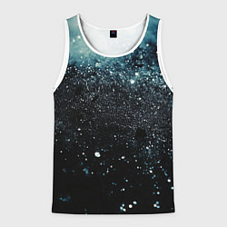 Мужская майка без рукавов Черно-синий текстурный фон