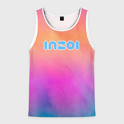 Майка-безрукавка мужская Inzoi розово-оранжевый фон, цвет: 3D-белый