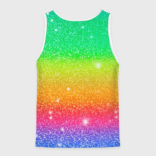 Мужская майка без рукавов Inzoi блестящий радужный фон / 3D-Белый – фото 2