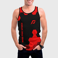 Майка-безрукавка мужская Need for Speed - red gradient вертикально, цвет: 3D-черный — фото 2