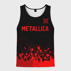 Майка-безрукавка мужская Metallica - red gradient посередине, цвет: 3D-черный