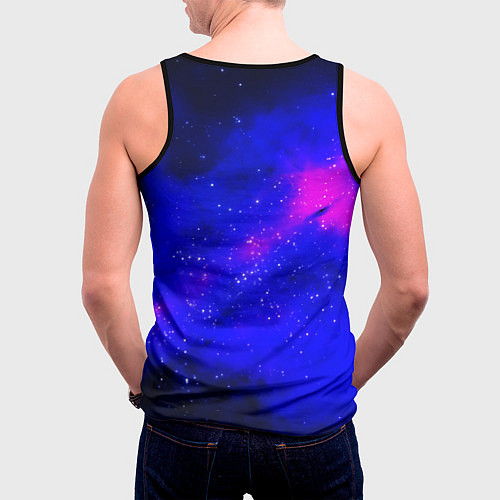Мужская майка без рукавов Астронавт в пучине / 3D-Черный – фото 4
