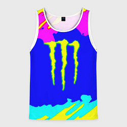 Мужская майка без рукавов Monster energy краски цветные