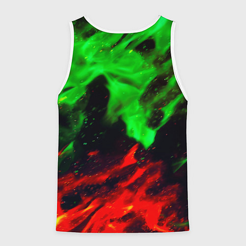 Мужская майка без рукавов Monster energy огонь лого / 3D-Белый – фото 2