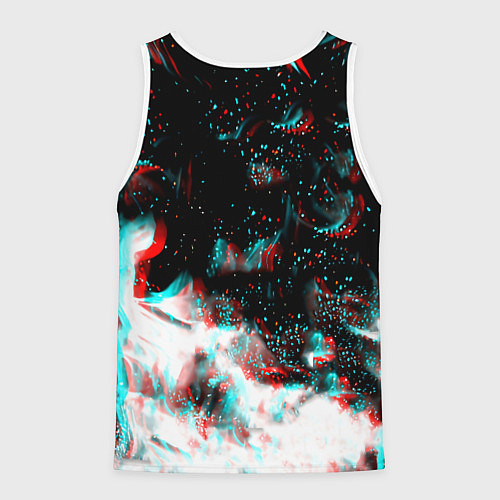 Мужская майка без рукавов Monster energy огонь глитч / 3D-Белый – фото 2