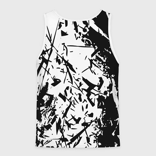 Мужская майка без рукавов Берсерк маска брызги / 3D-Белый – фото 2