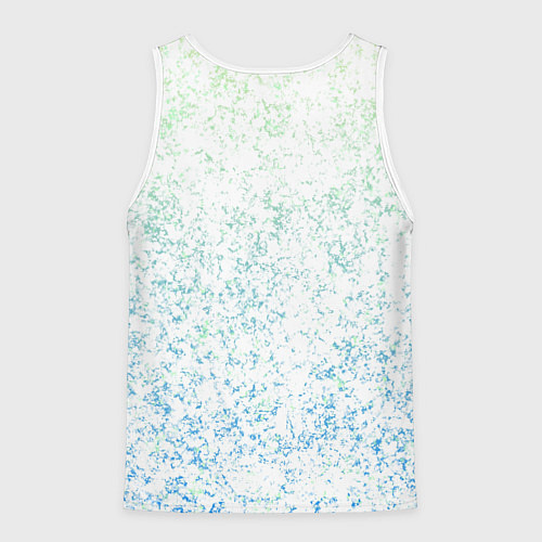 Мужская майка без рукавов Sport бело-голубой / 3D-Белый – фото 2