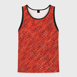Мужская майка без рукавов Морковный красный текстурированный узоры