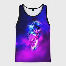 Мужская майка без рукавов Космонавт среди облаков