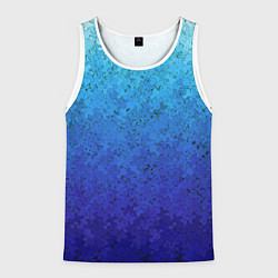 Мужская майка без рукавов Сине-голубой градиент текстура