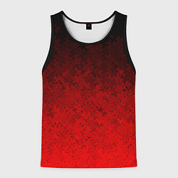 Майка-безрукавка мужская Чёрно-красный текстурный градиент, цвет: 3D-черный