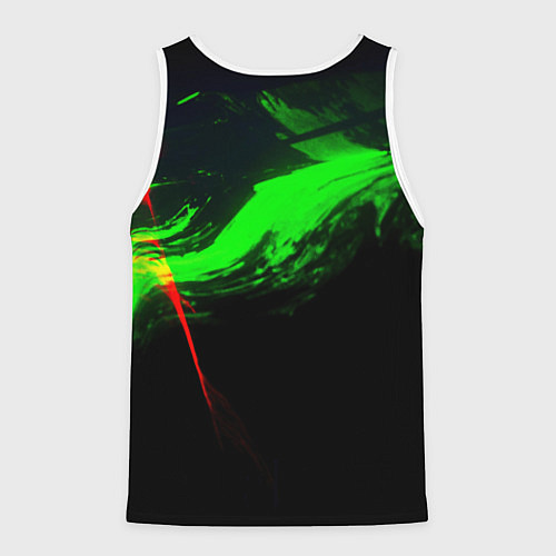Мужская майка без рукавов Color black green red / 3D-Белый – фото 2