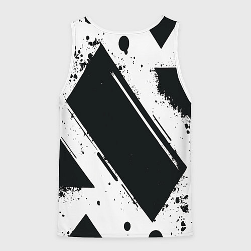 Мужская майка без рукавов Color black white / 3D-Белый – фото 2