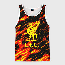 Майка-безрукавка мужская Liverpool огненные краски, цвет: 3D-белый