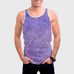 Майка-безрукавка мужская Фиолетовый свет фонаря, цвет: 3D-белый — фото 2