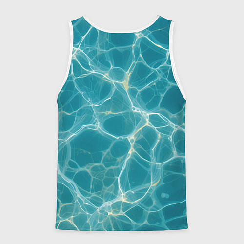 Мужская майка без рукавов Текстура воды с бликами / 3D-Белый – фото 2