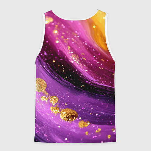 Мужская майка без рукавов Текстура с блеском / 3D-Белый – фото 2