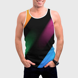 Майка-безрукавка мужская Multicoloured, цвет: 3D-белый — фото 2