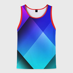 Майка-безрукавка мужская Color blue, цвет: 3D-красный