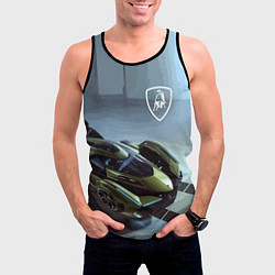 Майка-безрукавка мужская Lamborghini - motorsport extreme, цвет: 3D-черный — фото 2