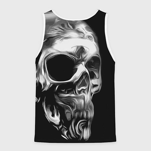 Мужская майка без рукавов Стилизованный череп / 3D-Белый – фото 2