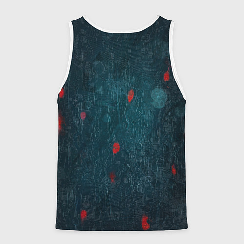 Мужская майка без рукавов Зайчик в хоккейной маске / 3D-Белый – фото 2