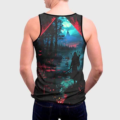 Мужская майка без рукавов Выживание / 3D-Черный – фото 4