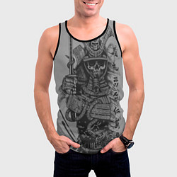 Майка-безрукавка мужская Мертвый самурай призрак, цвет: 3D-черный — фото 2