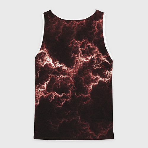Мужская майка без рукавов Lightning red / 3D-Белый – фото 2