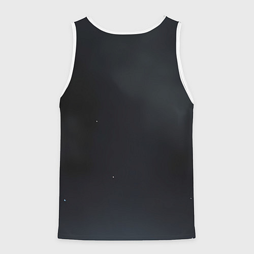 Мужская майка без рукавов Нуб Сайбот черный призрак / 3D-Белый – фото 2
