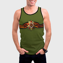 Майка-безрукавка мужская Орден с лентой 9 мая, цвет: 3D-черный — фото 2