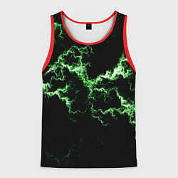 Майка-безрукавка мужская Lightning green glow, цвет: 3D-красный