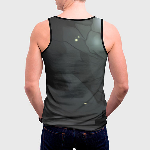 Мужская майка без рукавов Йода свет в глазах / 3D-Черный – фото 4