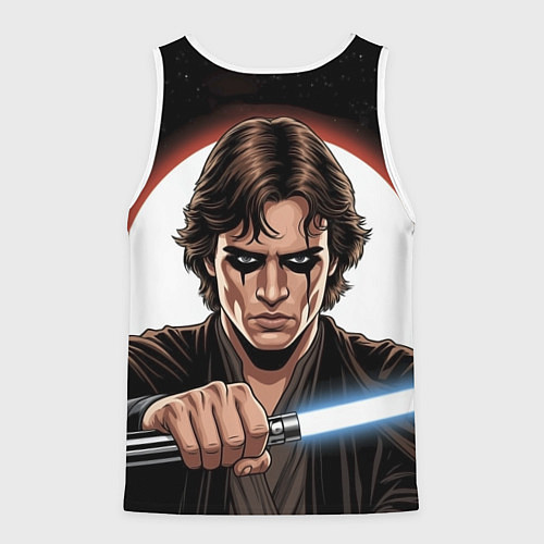 Мужская майка без рукавов Энакин скайуокер звездные войны / 3D-Белый – фото 2